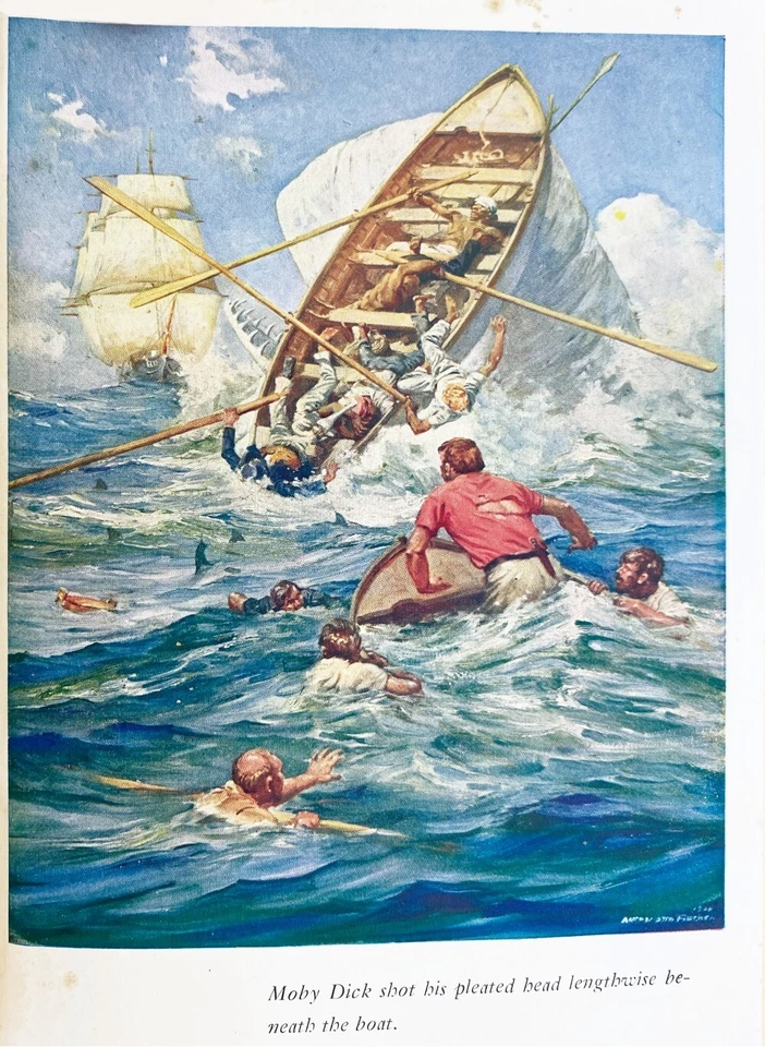 MOBY DICK antique FIRST EDITION whaling HERMAN MELVILLE Hunting WHALE FISHING Foto 4 de 4