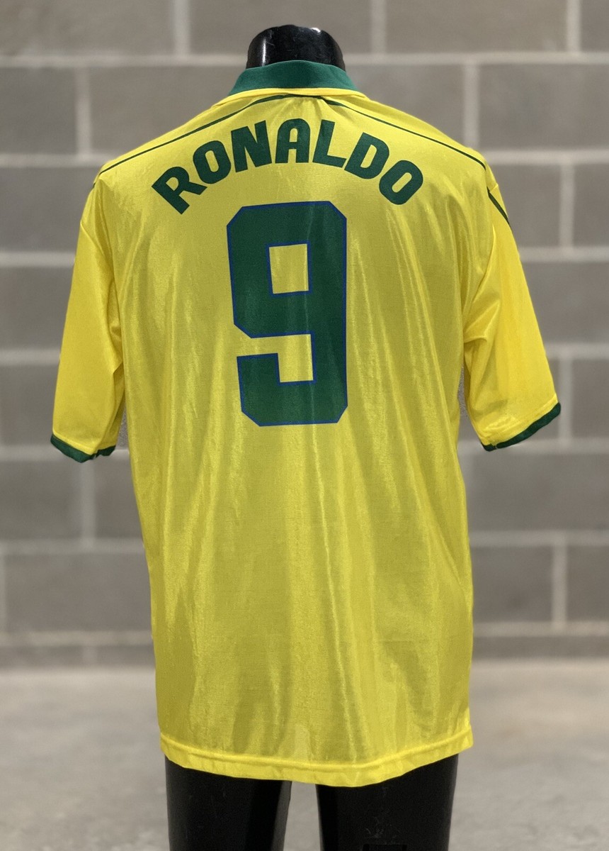 RONALDO #9 Brazil Soccer Jersey Shirt Size G / Large