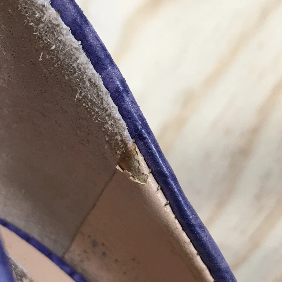 Vince Kamuto Heels Womens 5 M Kain Pump Purple Leather Slip On Casual Stilleto - Image 4 of 4