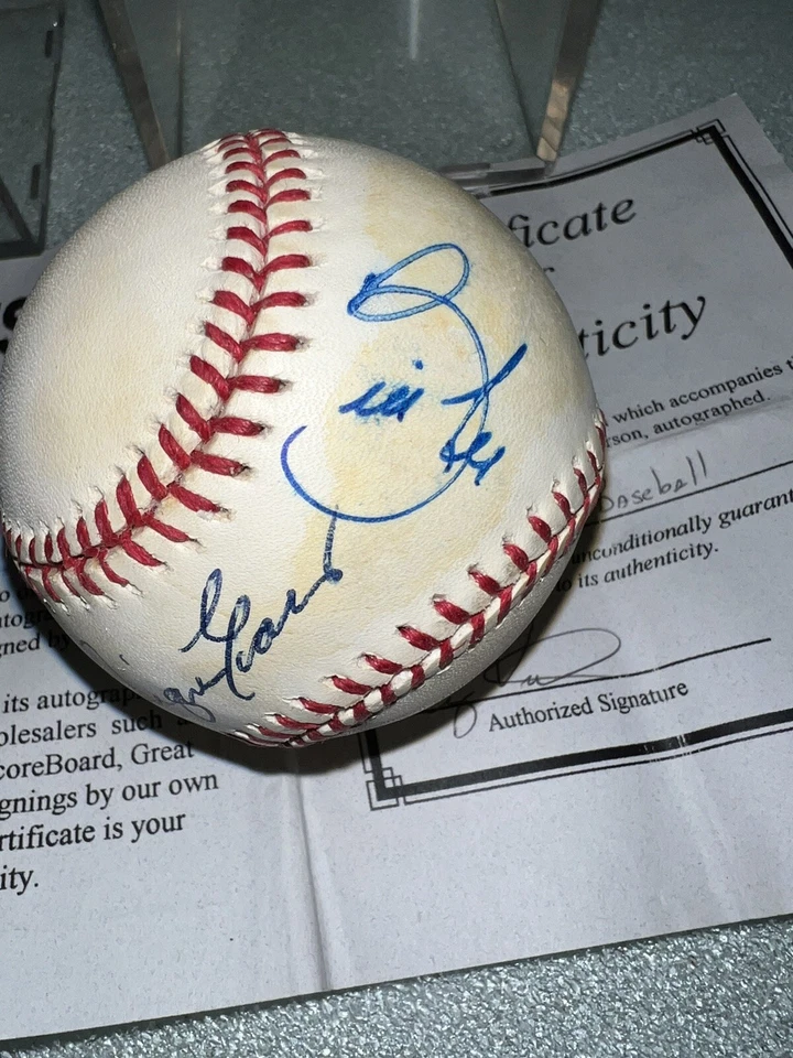 Béisbol firmado por Dwight Evans con certificado de autenticidad. ¿Huellas dactilares personales al firmar? Foto 4 de 4