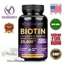 Biotin Collagen & Keratin 25,000mcg - Hair, Skin, Nails, Bone and Joint Health