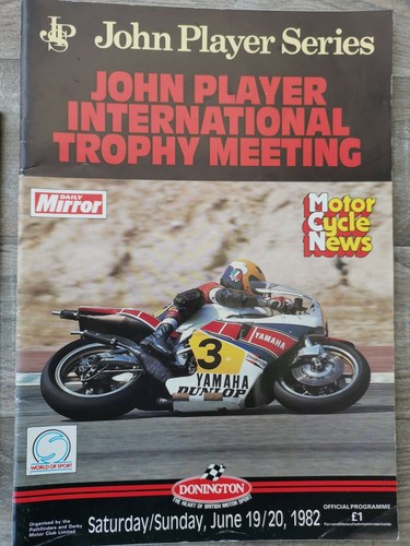1982 DONINGTON PROGRAMME & RACECARD 20/6/82 - JOHN PLAYER INTERNATIONAL TROPHY - Picture 2 of 9