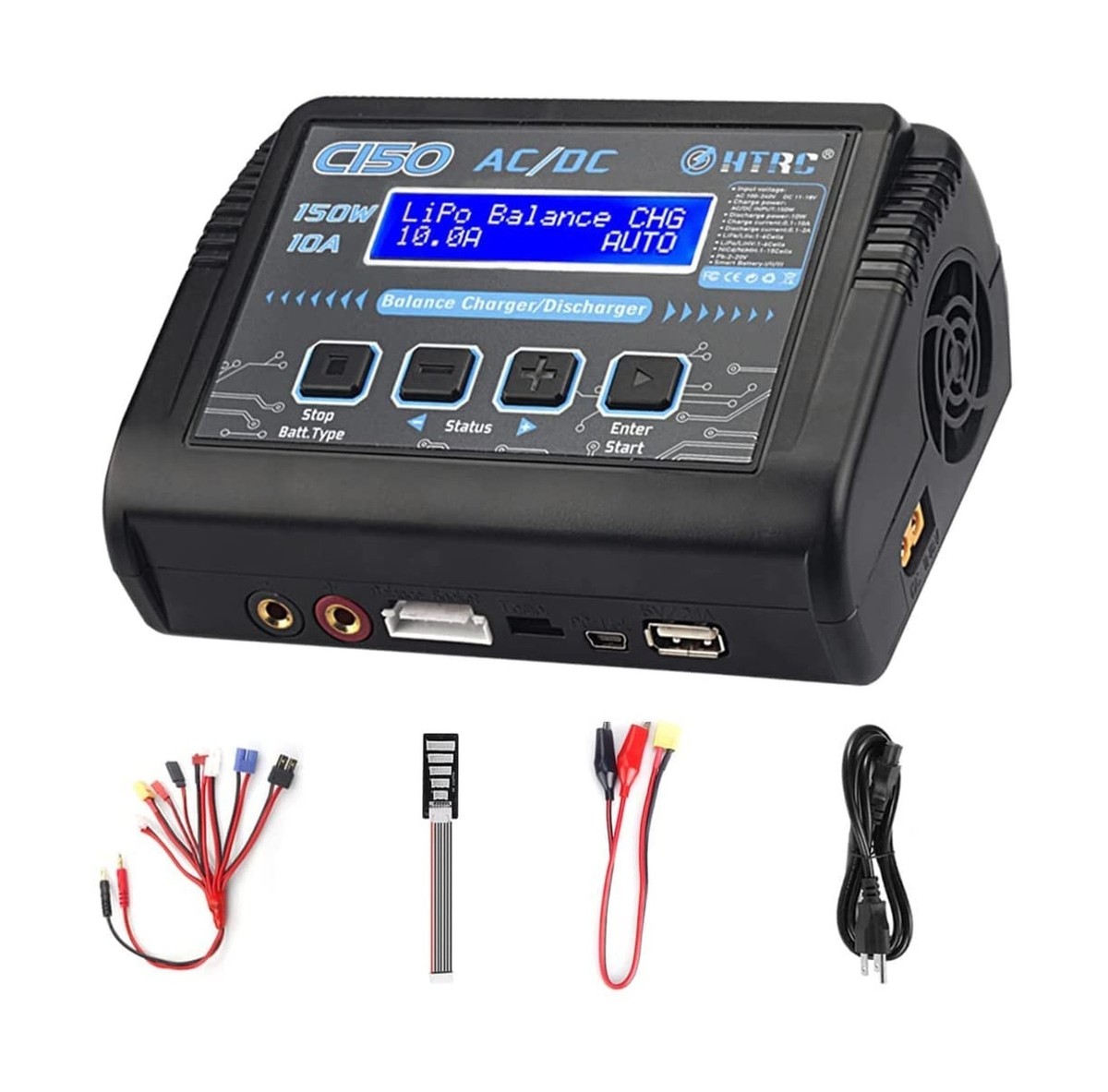 Lipo Battery Charger, 1-6S Balance Charger Discharge 150W 10A AC