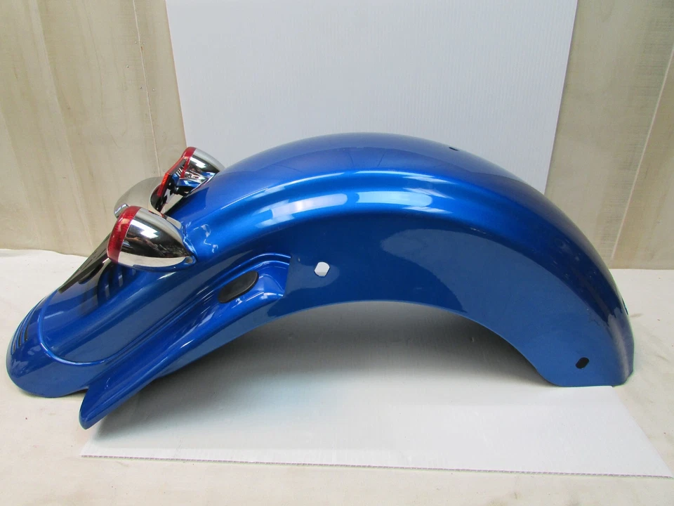 Harley Street/Road Glide 2018 guardabarros trasero eléctrico azul Touring 2009-2022 en muy buena condición Foto 2 de 4