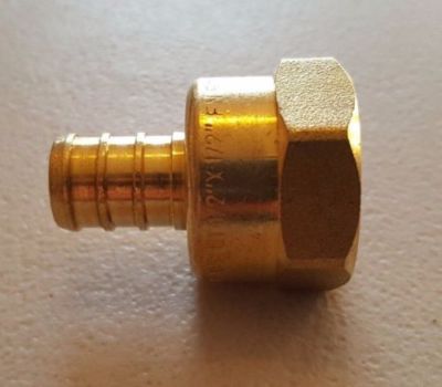 5 PC. 1/2'' PEX X 1/2'' FEMALE NPT THREADED ADAPTER BRASS CRIMP FITTING LEAD FREE