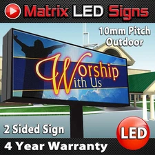 LED Sign Outdoor Full Color Double Sided LED Programmable Message Digital Sign