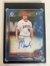 2022 Bowman Chrome Prospect Blue Refractor #D /150 Mason Albright #CPA-MA Auto