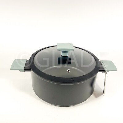 Masterclass 9.5'' 5-qt Casserole Pot Wooden Handle Black & Blue Premium Cookware