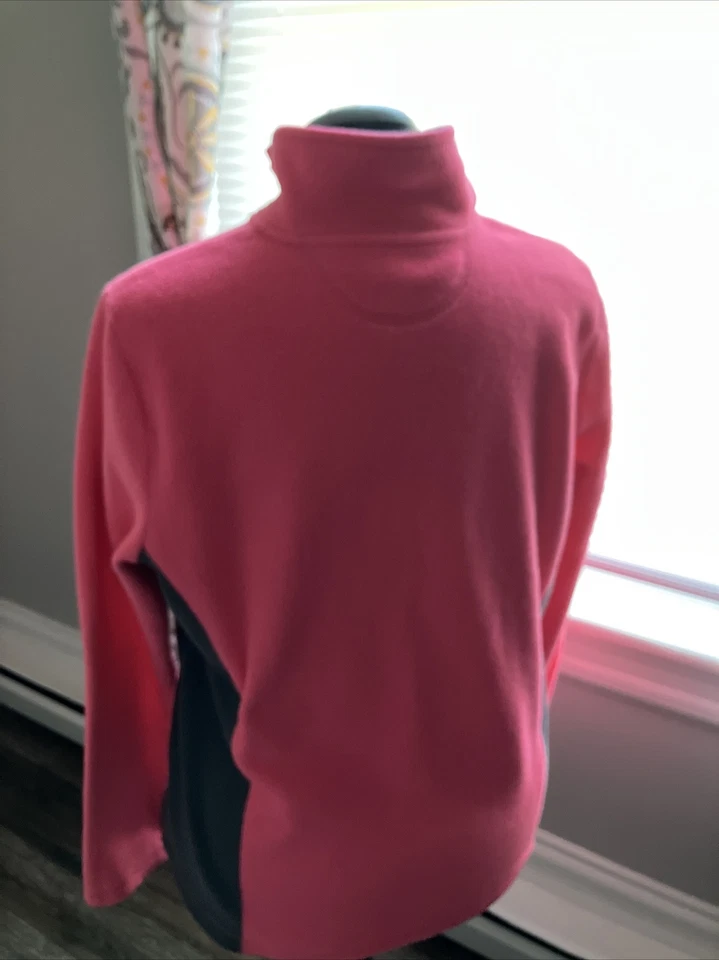 Женский флисовый пуловер TEKGEAR 1/4 на молнии размер XL розовый и серый чистый без дыма - Изображение 2 из 4