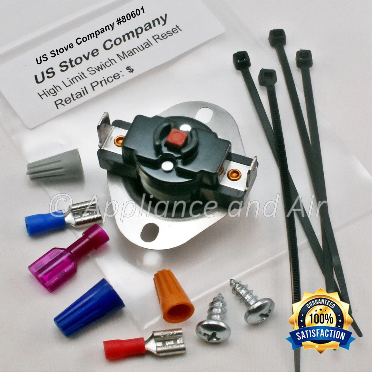 US Stove 80601 AP5660 Ashley Bay High Limit Switch, Manual Reset - SHIPS  TODAY! | eBay