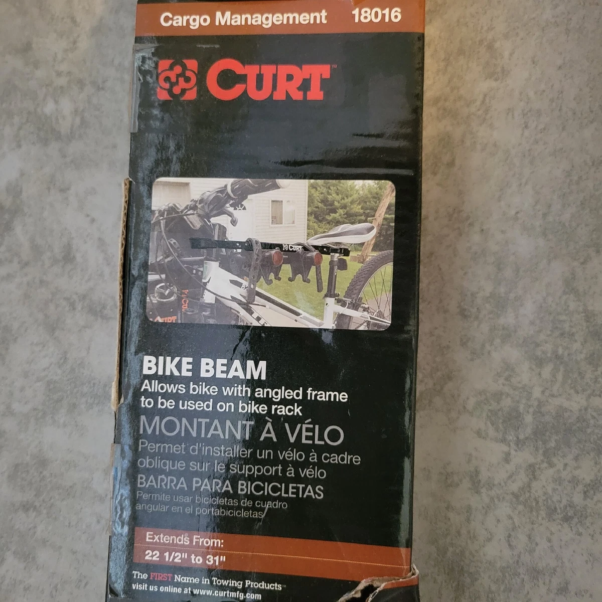 Curt bike rack bar 18016 22.5