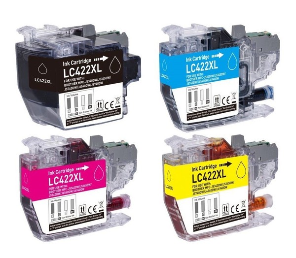 ✅ 4 Druckerpatronen Kompatibel Mit Brother LC-422 Xl FüR MFC-J5340, MFC-J5345-image