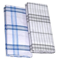 Stitched Cotton White Lungi For Men Length 2.25 mtr Height 1.20 mtr Pack of 2