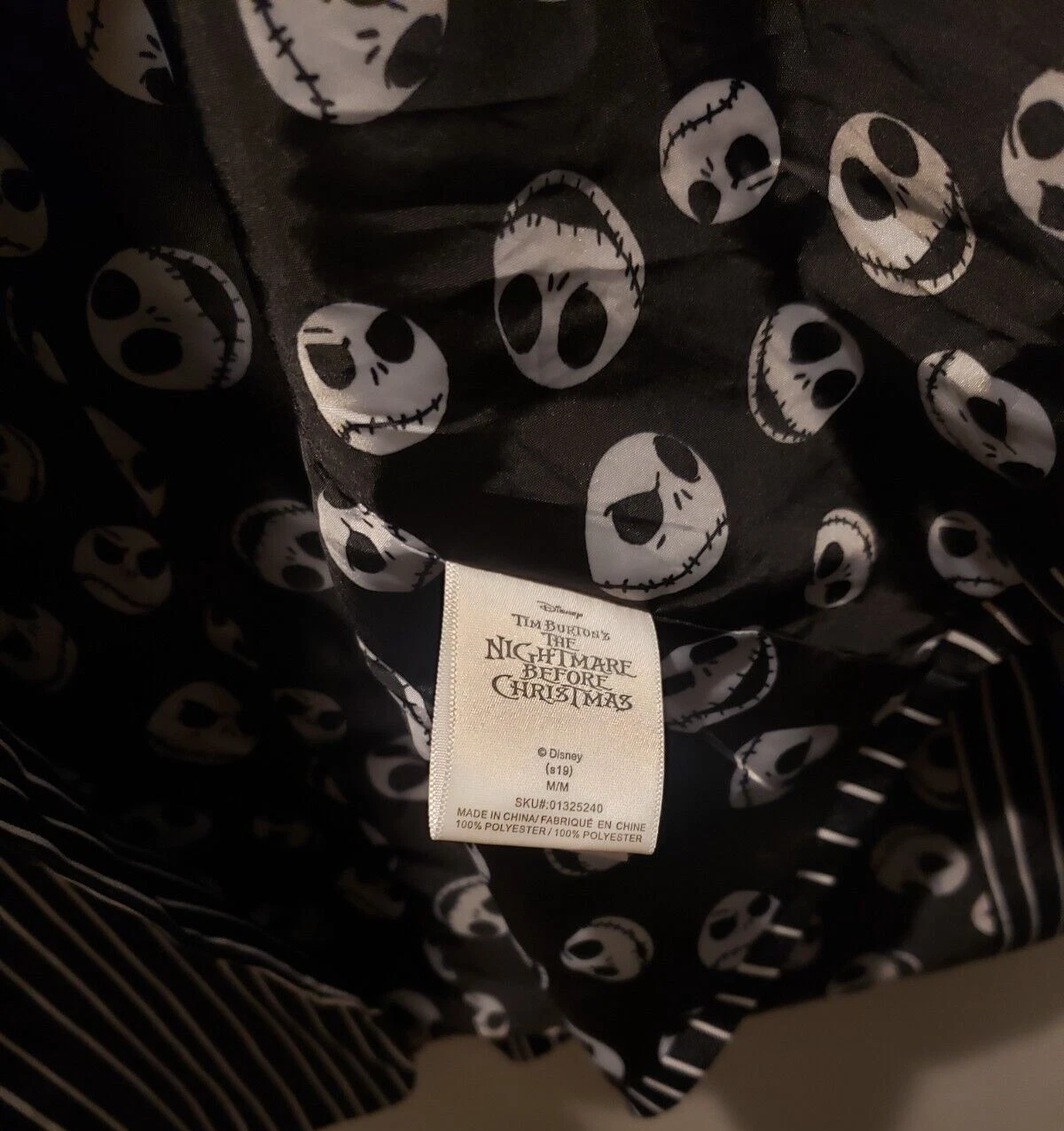 NIGHTMARE BEFORE CHRISTMAS JACK SKELLINGTON BLAZER COAT JACKET MEN'S M OR LG - product detail image 2