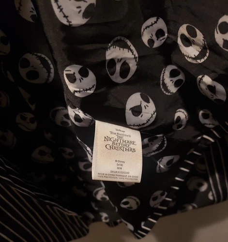 NIGHTMARE BEFORE CHRISTMAS JACK SKELLINGTON BLAZER COAT JACKET MEN'S M OR LG image 2