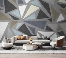 3D Gray Triangle B1826 Wallpaper Wall Mural Removable Self-adhesive Amy