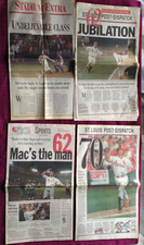 VINTAGE ORIGINAL BASEBALL: MC GWIRE HOME RUN ST. LOUIS POST-DISPATCH NEWSPAPERS