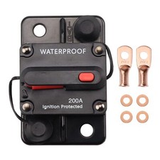 200 Amp Circuit Breaker Waterproof Manual Resettable Inline Fuse Inverter 200...