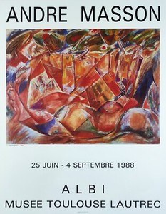 André MASSON — Affiche originale d'exposition, Musée Toulouse-Lautrec, Albi — vue 1 sur 5