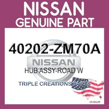 Genuine Nissan 40202-ZM70A Hub Assy-Road Wheel Front 40202ZM70A OEM