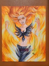 Phoenix Here Comes Tomorrow Women of Marvel Uncut Sketch Card Rhiannon Owens RO