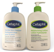 Cetaphil Gentle Skin Cleanser 500ml + Moisturising Lotion 500ml Duo Pack