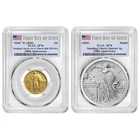 2026-W (SP70) Standing Liberty Quarter Gold Coin & Silver Medal Set 25 PCGS FDOI