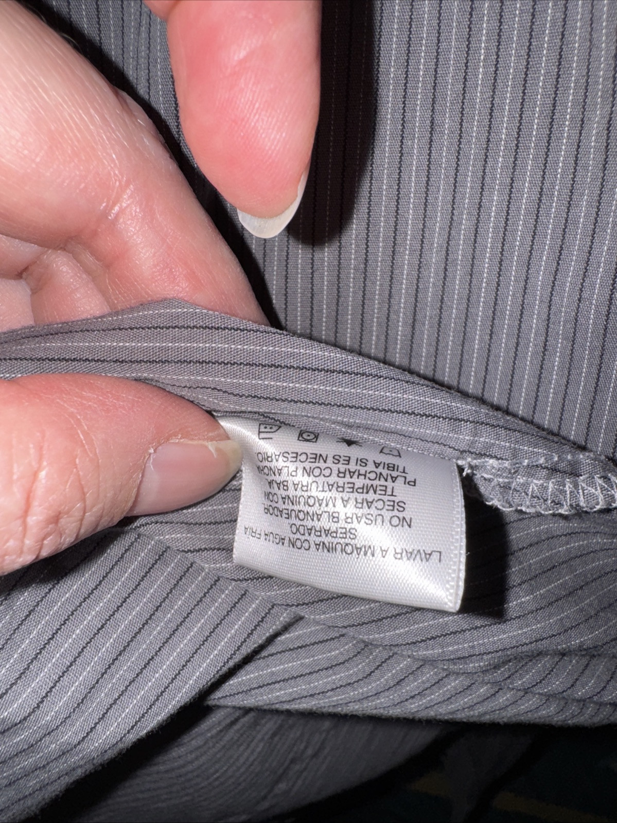 Covington Large Button Up Gray Collared Dress Shi… - image 4