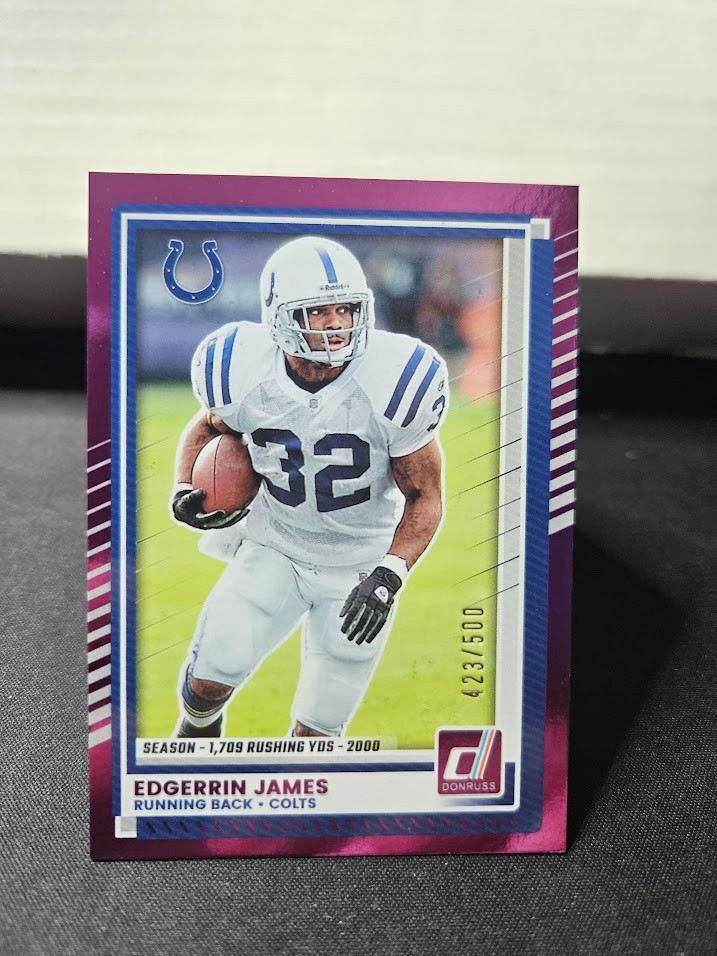 Edgerrin James 2025 Donruss Season Stat Line #276 Indianapolis Colts /500