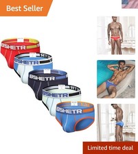 Men's 5-Pack Cotton Low Rise Briefs - Stylish Comfort in Multi Colors