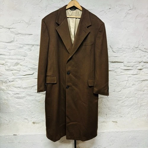 Loro Piana Italy Saks Fifth Avenue Superfine Lambswool Overcoat Car Coat Trench