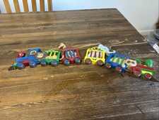 Vintage Burwood Prod USA 2-piece nursery circus animal train wall decor 1991