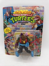 Vintage 1991 Teenage Mutant Ninja Turtles Wacky Action Headspinnin Bebop NOS