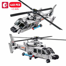 Sembo 449 Stück Hubschrauber Z-9 Shipborne Bausteine Flugzeug Geschenk Kinder