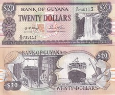 Guyana 20 Dollars ND 1996 P 30 b UNC