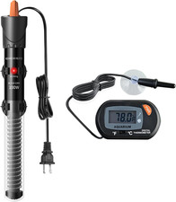 Aquarium Heater 25W-300W Adjustable Submersible Fish Tank Betta Thermometer