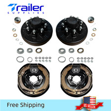 Trailer Brake  Drum Set 12"x2"   Electric, Self-Adjust, Fits 7K Axle, 8 on 6.5