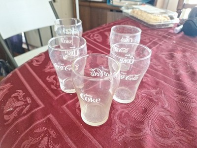 Vintage Coca-Cola Glasses Small Set of 5 Collectible Coke