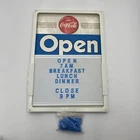 Diner Menu Board Coca Cola Sign Vintage Display Soda Open Closed Slide Board