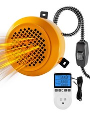 400W/800W Dog House Heater with Thermostat, Smart Temperature Control  24H T...