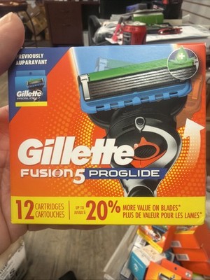 Gillette FUSION 5 PROGLIDE 12 Cartridge Refills 5 Razor Sharp Replacement Blades