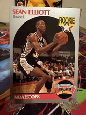 1990 NBA Hoops Sean Elliott #267 Rookie Card San Antonio Spurs NBA Clean. rookie card picture