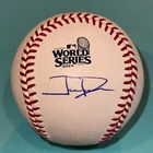 JOE DAVIS (Dodgers) Signed Official 2024 WORLD SERIES Baseball Beckett (BAS)