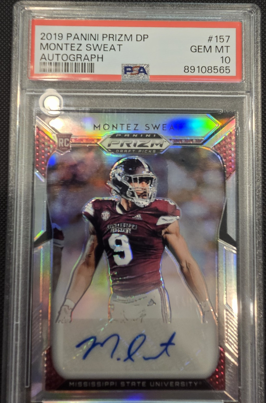 Montez Sweat Panini Prizm Draft Picks #157 Autograph Silver