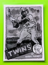 Topps 2025 Shoebox Treasures 1985 Topps Kirby Puckett #10 Grayscale /75 Twins