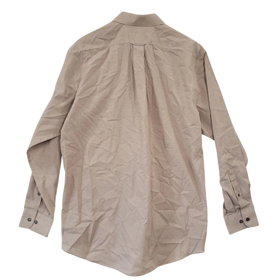 Dockers Mens Wrinkle Free Beige Button Up Shirt Size L Business Casual Neutral - Image 2 of 4