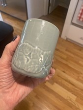 Bordallo Pinheiro Tumbler Cup Green Leaves 3.75  