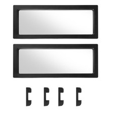 2Pcs 3D Floating Coin Display Frame Box Jewelry Holder Case W/ Stand Black