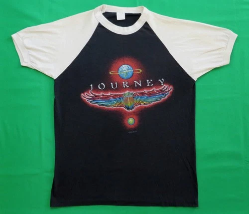 Journey Vintage T Shirt World Concert Tour Raglan Bay A 1980s vintage concert t-shirt, vintage, single stitch, B+ condition