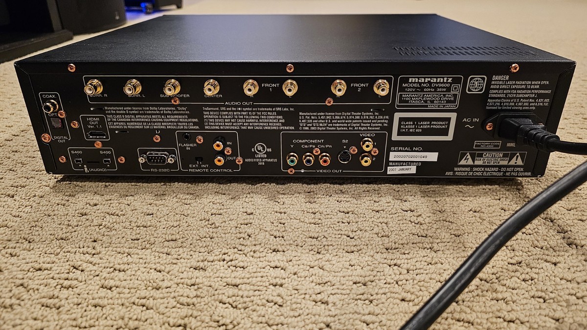 マランツ　ユニバーサルプレイヤー　Marantz　DV-9600 Marantz DV9600の仕様 マランツ